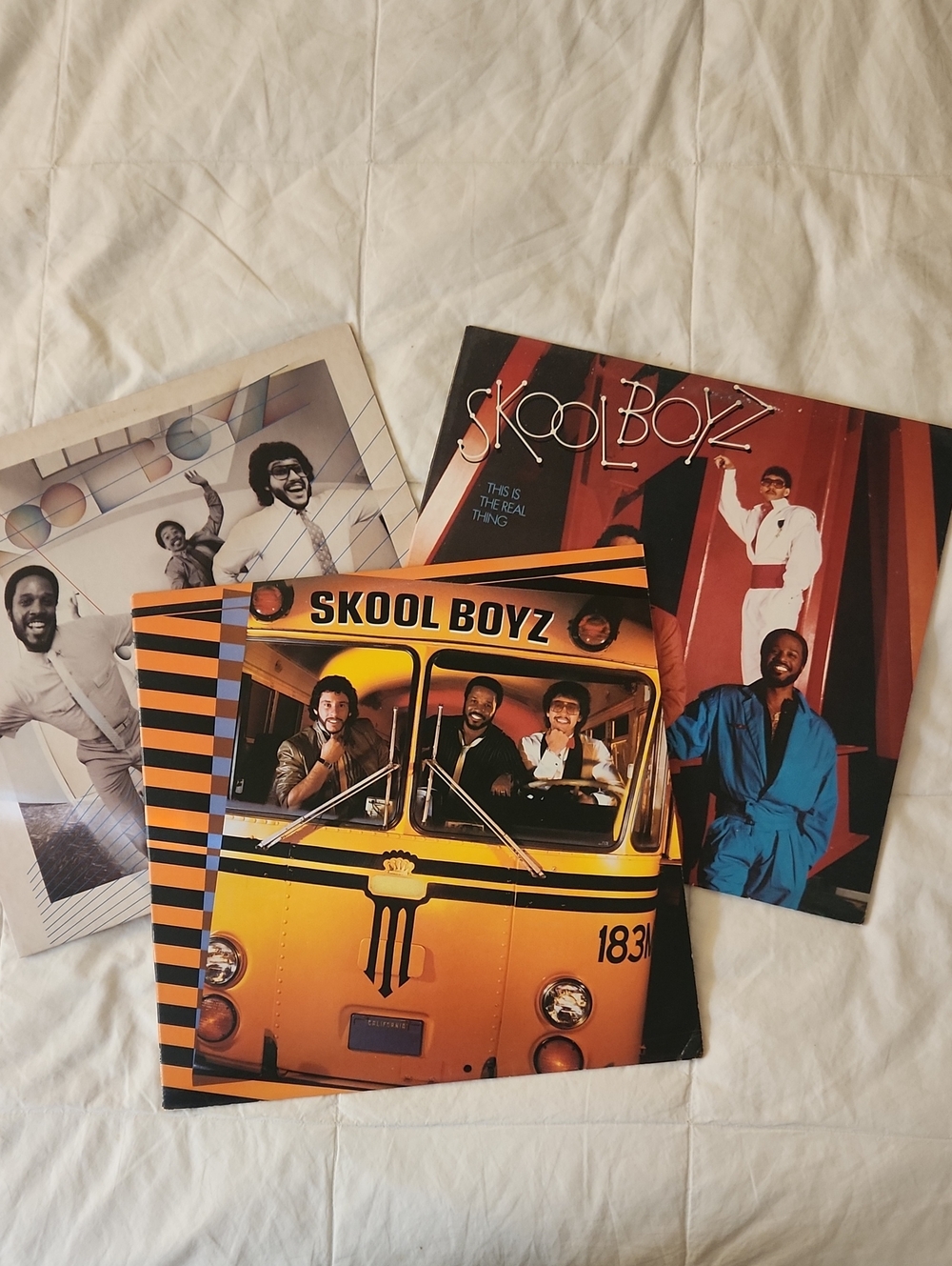 SKOOL BOYS 3 VINTAGE VINYL RECORD SET -- ALL DJ COPY NM